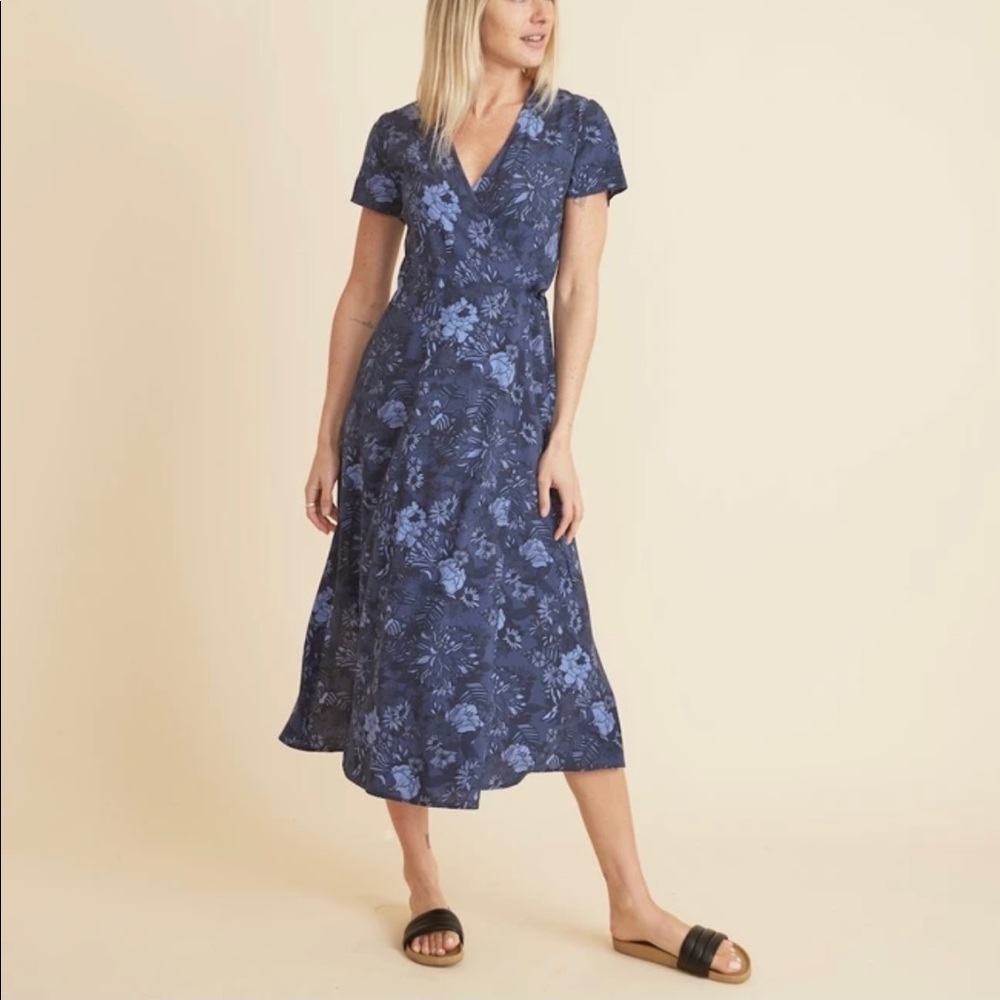 Marine Layer Emlyn Midi Wrap Dress